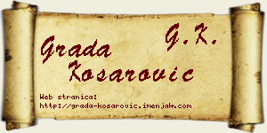 Grada Košarović vizit kartica